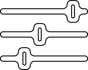 Control Panel Icon Black Line Style Dashboard Symbol Collection of Settings, Switchboard, Console, Interface, Monitor, System Vector