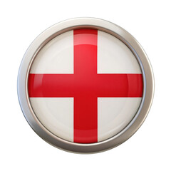 Fototapeta premium 3d england flag emblem isolated on transparent background