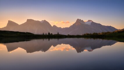 sunrise over the mountains