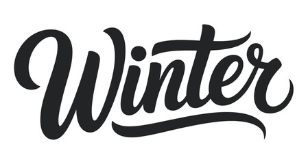Stylish Winter Word Art with Bold Lettering and Seasonal Appeal, typography