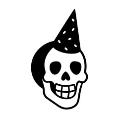 halloween skull with a skull