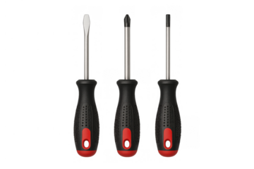 Screwdriver set including flathead and phillips head tools for repair work and home improvement