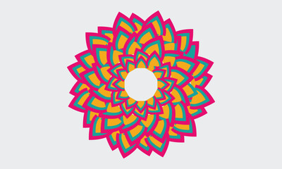 Creative modern and colorful mandala design.