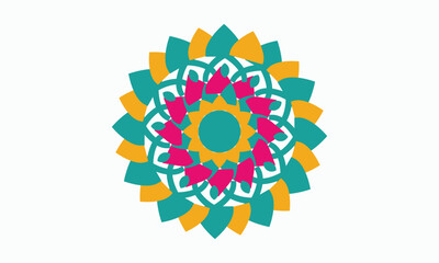 Creative modern and colorful mandala design.