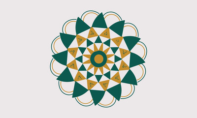 Creative modern and colorful mandala design.