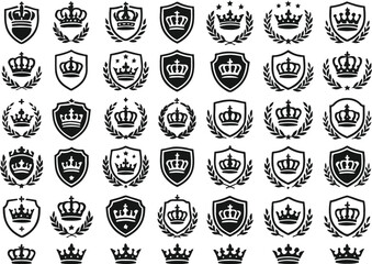Pixel Perfect Crown UI/UX Icon Set - Ranking, Achievement, and Game Progress Vector Elements