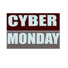 cyber Monday banners isolated on white background 