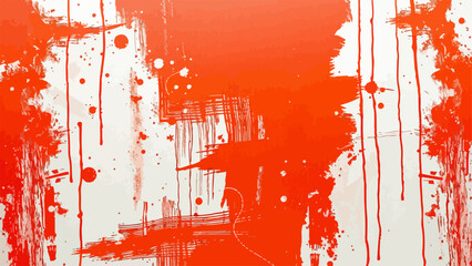 Abstract Minimalist Grunge Texture with Peach and Apricot Tones. Weathered Paint and Spray Marks on an Off-White Background. Scratches and Organic, Rorschach Soft, Distressed Surface