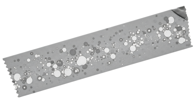 Tape with Scattered Bubbles and Circular Textures adhesive isolated on a transparent background