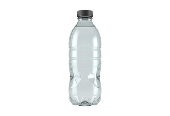Fototapeta premium Isolated 3D render of transparent empty plastic water bottle.