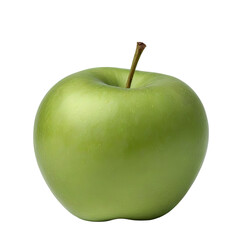 Close-up of a perfectly ripe, green fruit, isolated on a stark black backdrop