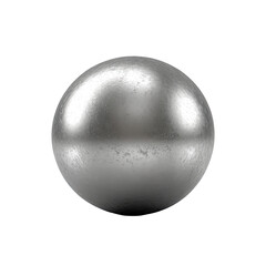 Metallic sphere, rendered with subtle shading, isolated against black