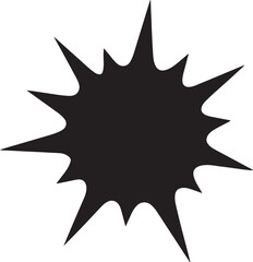Explosion burst symbol vector illustrating power impact, blast energy, and dynamic destruction concept.