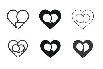 Interpersonal Skills Logos. Developing interpersonal communication skills. Set Logo of Developing interpersonal communication skills: overlapping chat bubbles