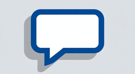 Naklejka premium Modern flat design communication speech bubble icon featuring a distinct long shadow, ideal for conveying discussion, messaging, and interactive dialogue in digital applications and web interfaces