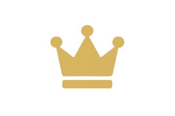 Gold crown icon representing royalty, power, success, leadership, authority and victory on transparent background