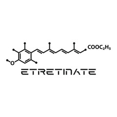Etretinate retinoid molecule structure