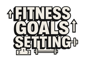 Fototapeta premium Fitness Goals Design. Bold Block Lettering ? 
