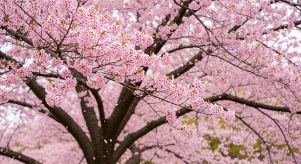 intricate_pink_cherry_blossom_tree,lush_soft_pink_sakura_petals,dreamy_ethereal_spring_landscape,vibrant_floral_nature_scene,delicate_floral_bokeh_background
