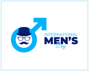 International Men's Day. 19 November. Holiday concept. Template for background with banner, poster and card. Vector illustration.