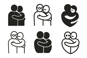 Harmony in Education Logos. Teachers integrating social-emotional learning in classrooms. Set Logo of Teachers integrating social-emotional learning in