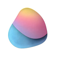 Abstract overlapping forms isolated on transparent background