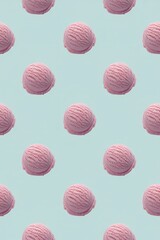 Delightful pink strawberry ice cream pattern for backgrounds and designs