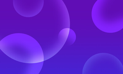 Abstract purple and blue gradient with glowing translucent bubbles
