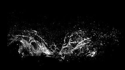 The perfect splash of water against a dark backdrop creating a beautiful form