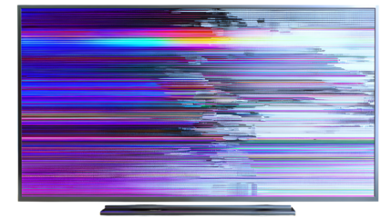 Abstract digital glitch art with horizontal lines and vibrant colors