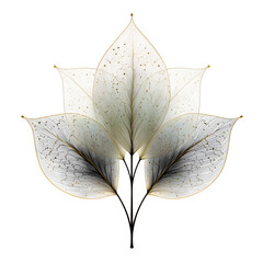 Delicate floral abstraction isolated on transparent background