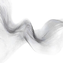 Abstract flowing lines isolated on transparent background