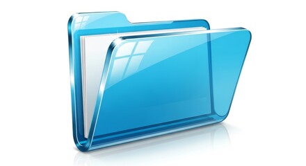 Organize your digital world with this sleek, modern blue file folder icon, perfect for showcasing data management and cloud storage solutions.