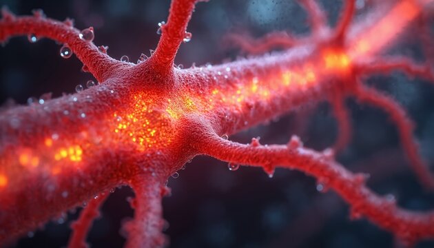 Myasthenia gravis autoimmune disease medical illustration showing neuromuscular junction. In neurology disorder, antibodies block acetylcholine receptors at synapse between nerve, muscle cell. Attack