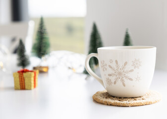 mug christmas gift box and decorations