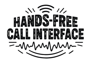 Obraz premium Hands-Free Call Design. Decorative Display Lettering ? 