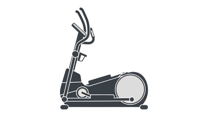 Elliptical Trainer: The illustration of elliptical machine that embodies health, fitness, and active living. The elliptical machine, standing still, inviting to embrace a journey to wellness