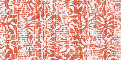 Monochrome organic shadow silhouette. Simple tropical allover abstract floral print pattern seamless texture on linen textile canvas background. eps 10