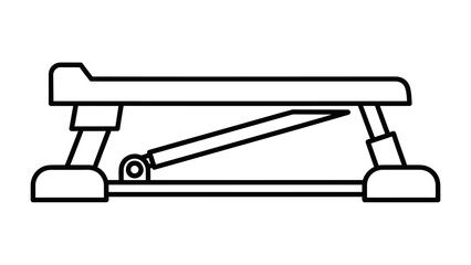 Workout bench icon: An essential piece of workout equipment, perfect for various exercises and fitness routines.