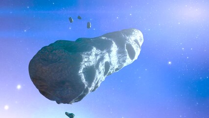 Asteroid 3I ATLAS in space 3D render
