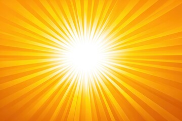 Obraz premium Brilliant white light emanates from the center of a vibrant orange and yellow radial burst background
