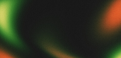 Green black teal orange color gradient background, grainy texture blur smooth glowing backdrop, modern abstract banner poster design