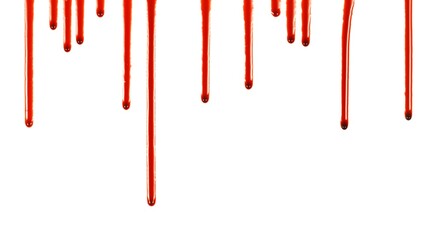 Blood Splash in Freeze Motion . Isolated on White Background