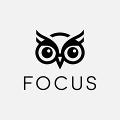 Focus owl logo design