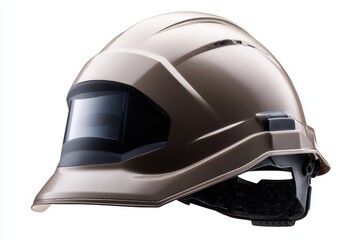 Fototapeta premium Professional protective headgear features an integrated dark viewing window for specialized tasks