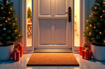 Festive Christmas Decorations Welcome Guests to a Warm and Cozy