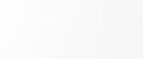 Christmas and New Year glowing garlands of bulbs and lights. Design element for holiday cards, backgrounds, business cards, vector png on transparent background.