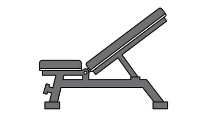 Adjustable Bench: A sleek, modern adjustable bench, poised for intense workout sessions, perfect for strength training and body conditioning.