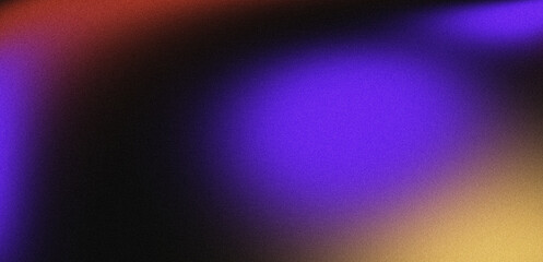 Orange yellow purple color gradient backdrop with dark grainy texture glow, abstract blur poster header wallpaper