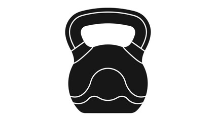 Strength Training Icon: A sleek silhouette of a kettlebell, a symbol of strength and fitness, boldly stands out, a testament to the pursuit of physical excellence and wellness.